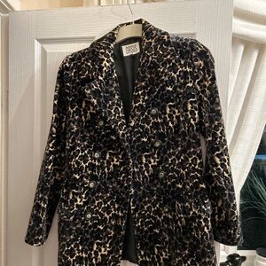 Oasis Women's Animal Print Teddy Jacket